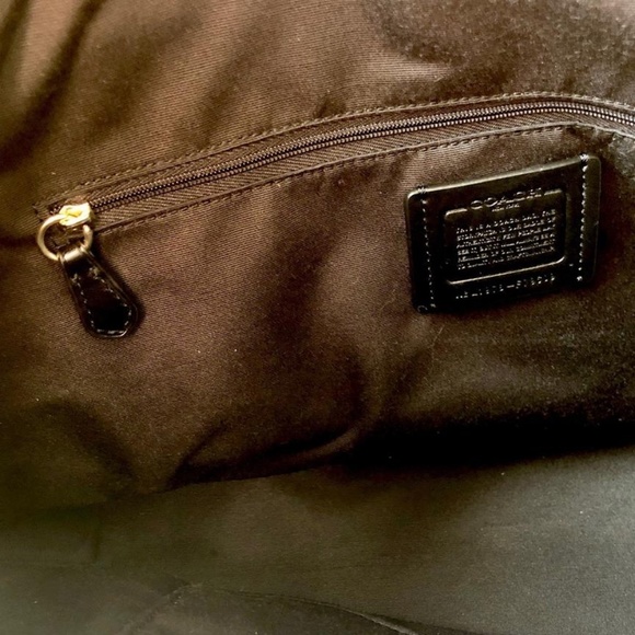 Coach Gallery Black Brown Coated Canvas Tote - Picture 3 of 9